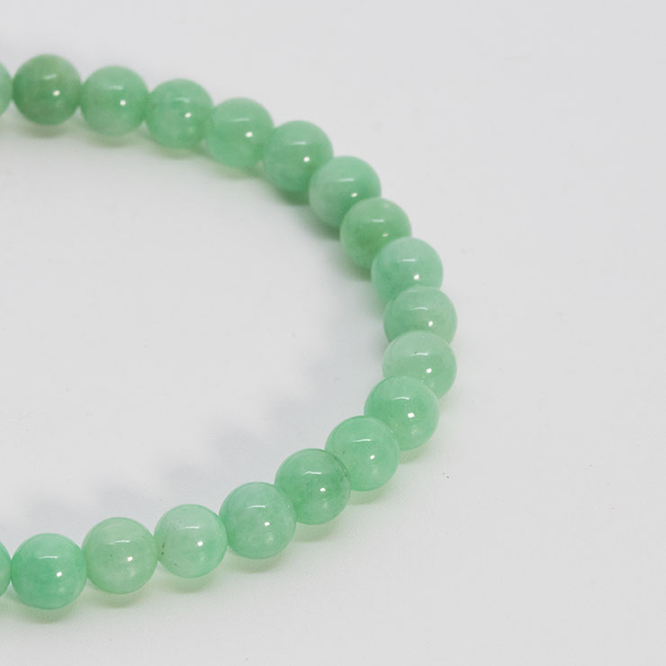 【一点もの】マトリクスグリーンベリル5mm シンプルブレスレット【鑑別書付き】