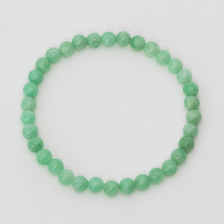 【一点もの】マトリクスグリーンベリル5mm シンプルブレスレット【鑑別書付き】