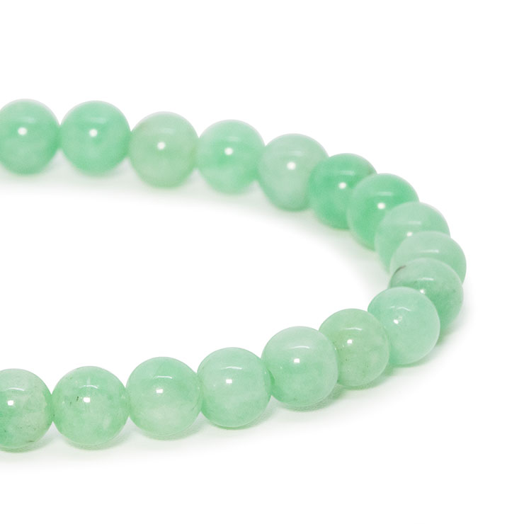 【一点もの】マトリクスグリーンベリル5mm シンプルブレスレット【鑑別書付き】