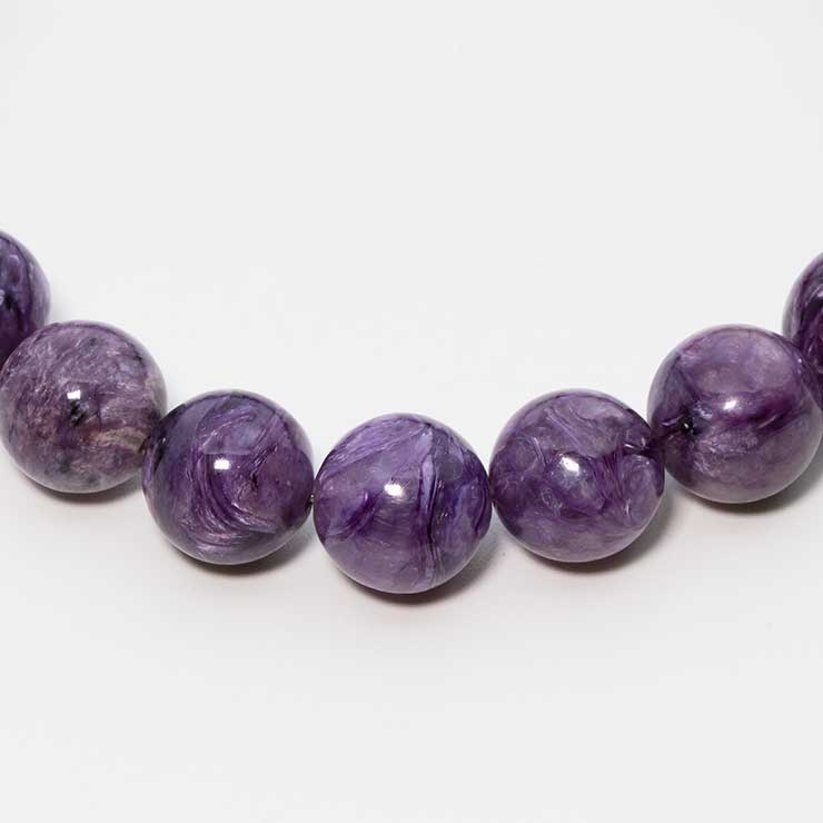 【一点もの】チャロアイト10mm シンプルブレスレット【鑑別書付き】