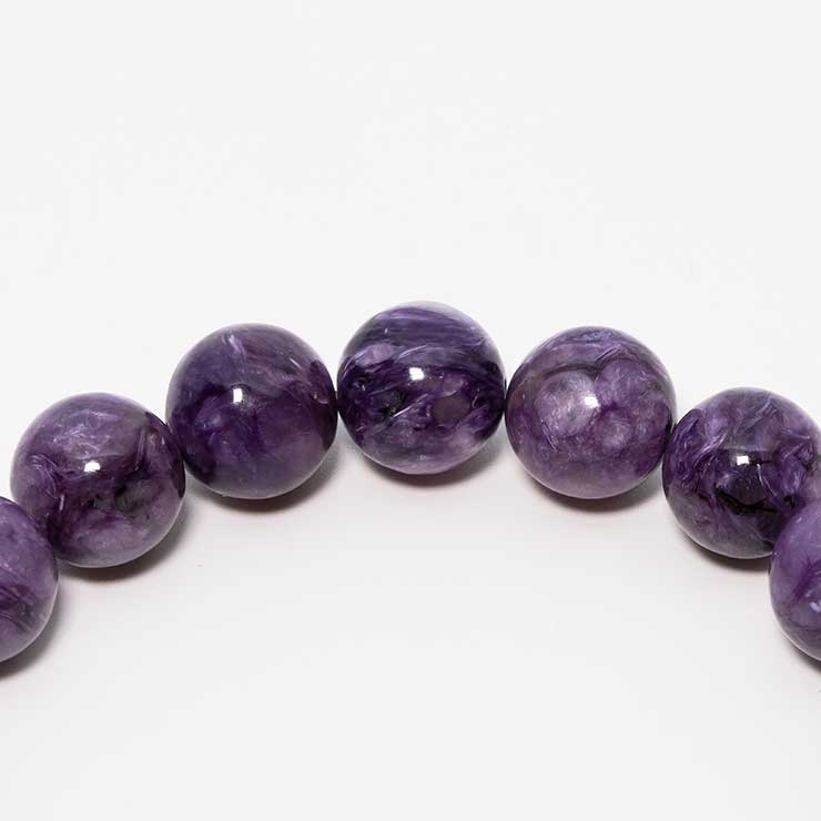 【一点もの】チャロアイト10mm シンプルブレスレット【鑑別書付き】