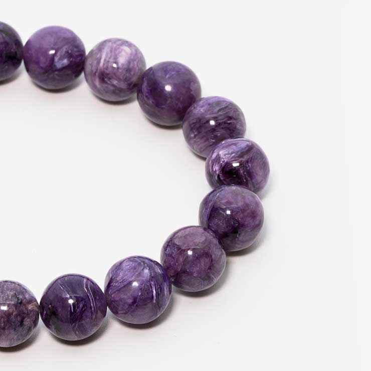 【一点もの】チャロアイト10mm シンプルブレスレット【鑑別書付き】