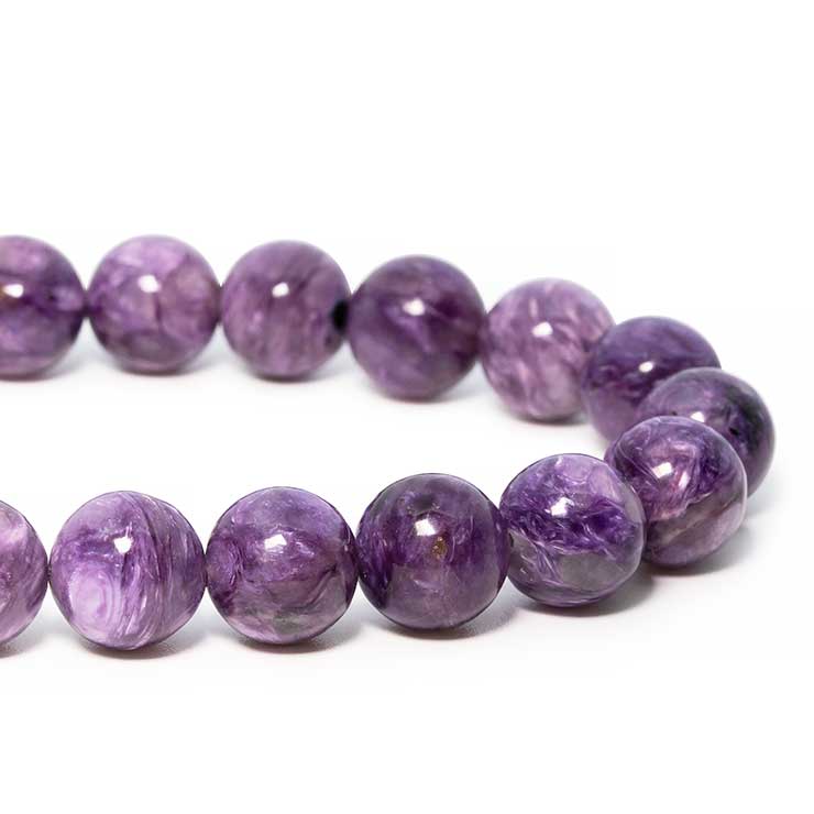 【一点もの】チャロアイト10mm シンプルブレスレット【鑑別書付き】