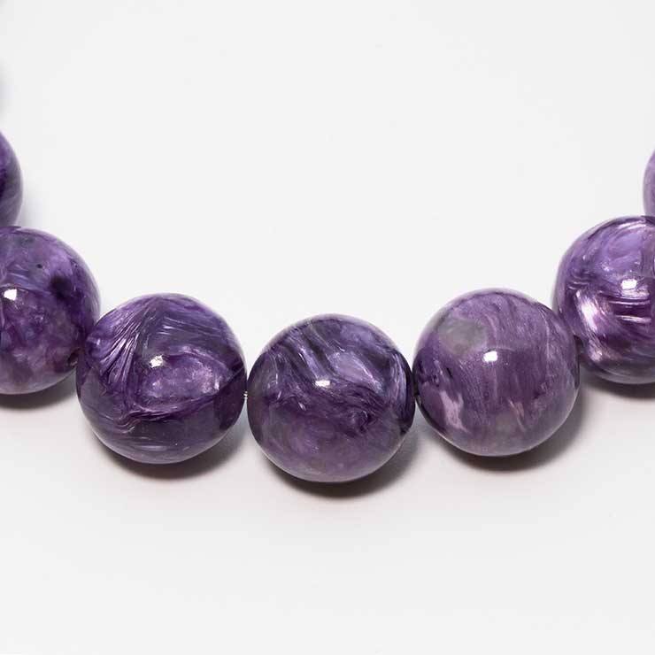 【一点もの】チャロアイト12mm シンプルブレスレット【鑑別書付き】