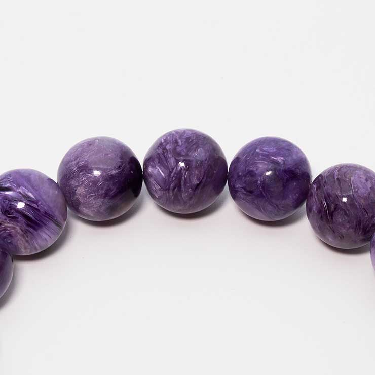 【一点もの】チャロアイト12mm シンプルブレスレット【鑑別書付き】