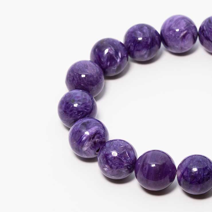 【一点もの】チャロアイト12mm シンプルブレスレット【鑑別書付き】