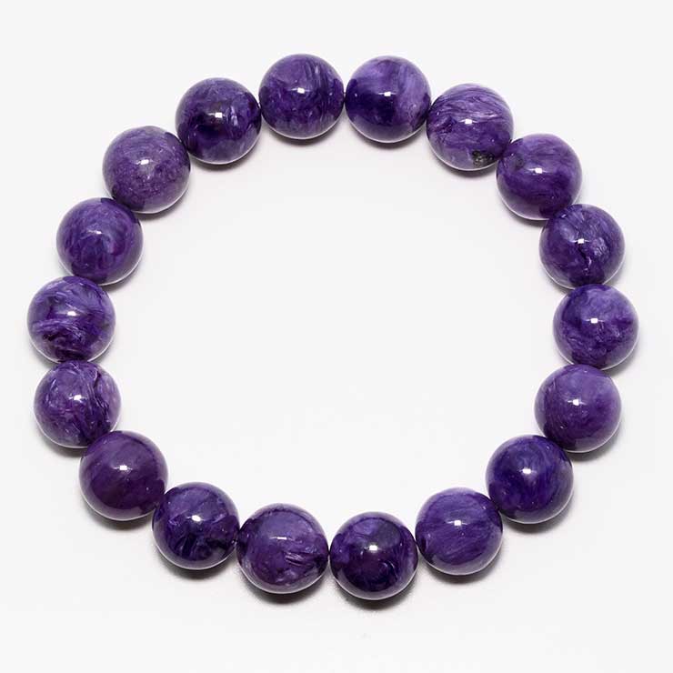 【一点もの】チャロアイト12mm シンプルブレスレット【鑑別書付き】