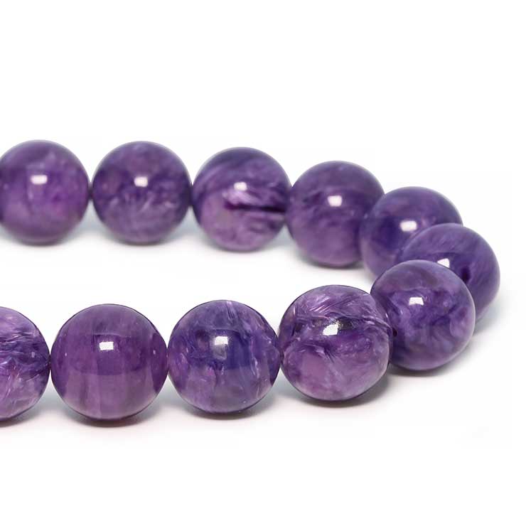 【一点もの】チャロアイト12mm シンプルブレスレット【鑑別書付き】