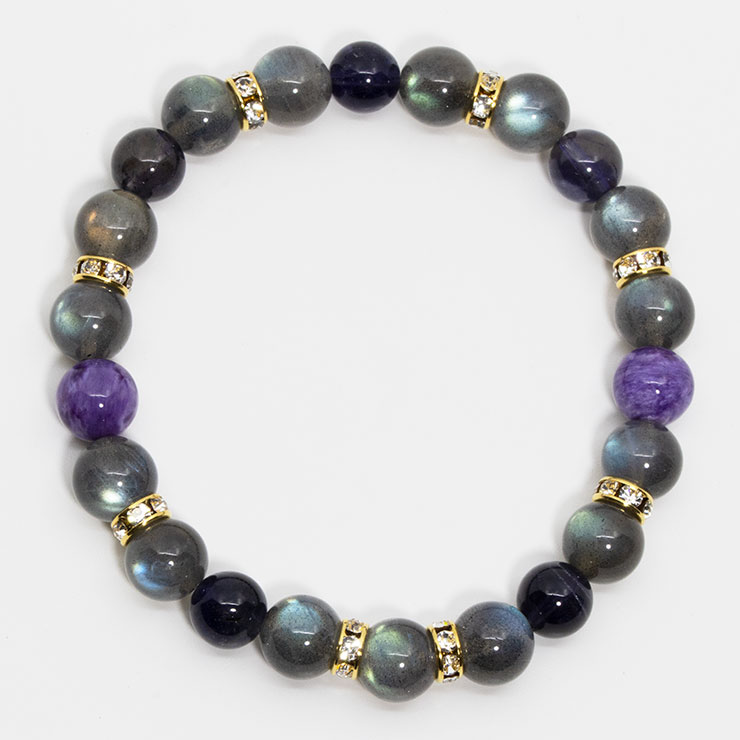 【一点もの】ラブラドライト・チャロアイト デザインブレスレット