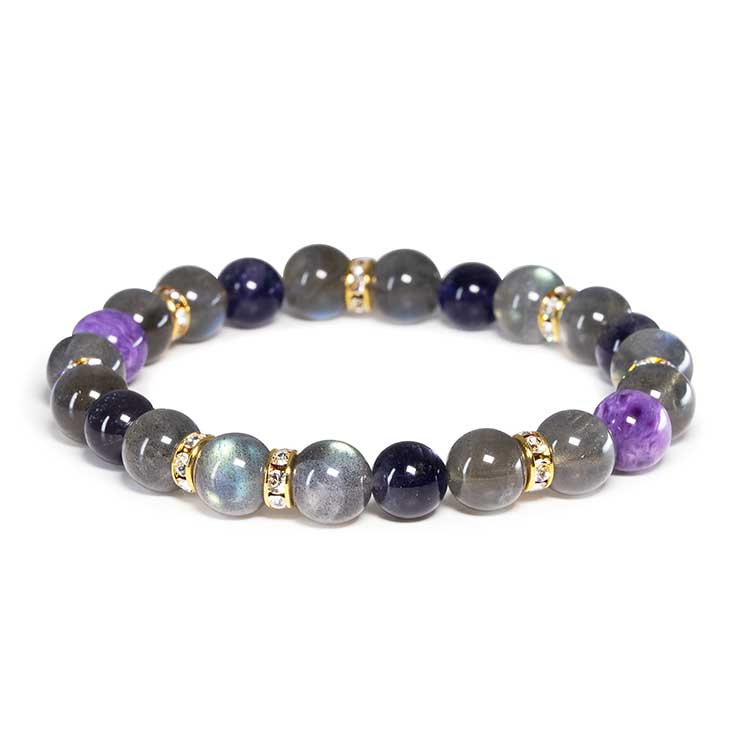 【一点もの】ラブラドライト・チャロアイト デザインブレスレット