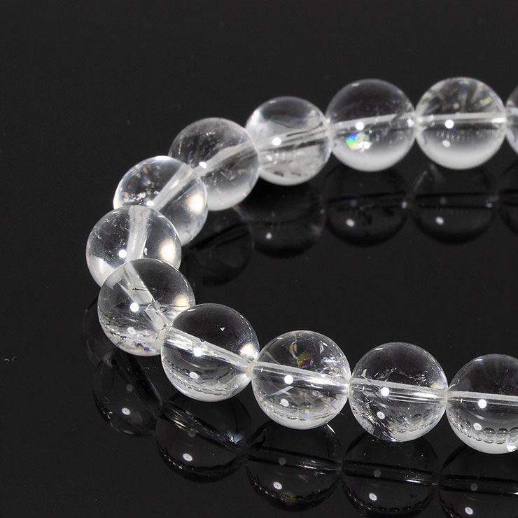 【一点もの】レムリアンシードクリスタル10mm シンプルブレスレット【鑑別書付き】