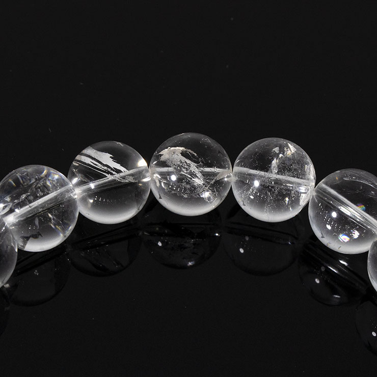 【一点もの】レムリアンシードクリスタル10mm シンプルブレスレット【鑑別書付き】