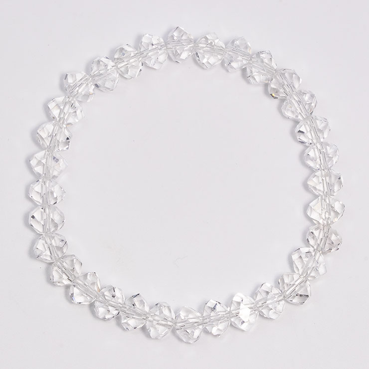 【石の日限定140,000円】【一点もの】山梨水晶SA 連摺り32面カット8mm シンプルブレスレット