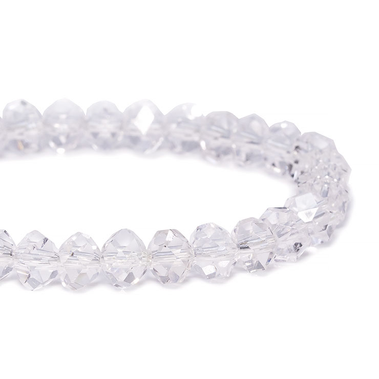 【石の日限定140,000円】【一点もの】山梨水晶SA 連摺り32面カット8mm シンプルブレスレット