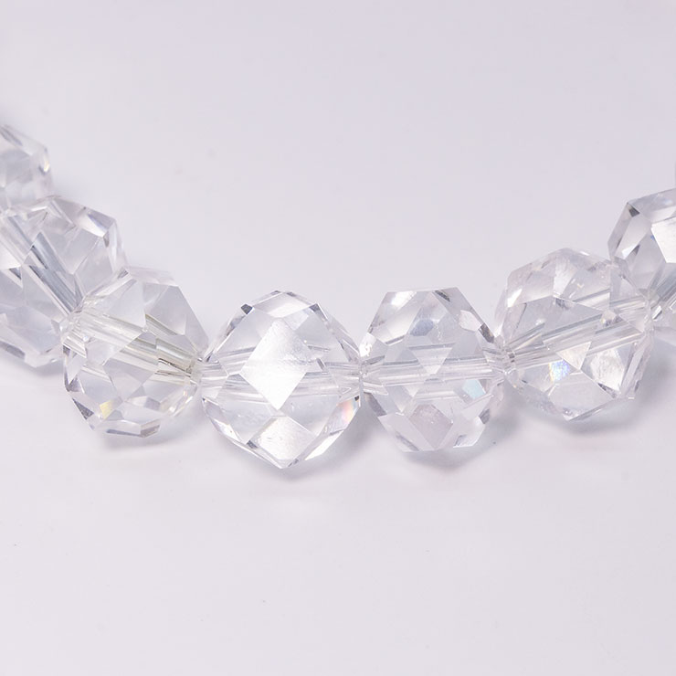 【石の日限定140,000円】【一点もの】山梨水晶SA 連摺り32面カット11mm シンプルブレスレット