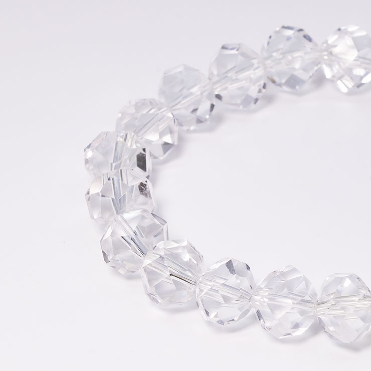 【石の日限定140,000円】【一点もの】山梨水晶SA 連摺り32面カット11mm シンプルブレスレット