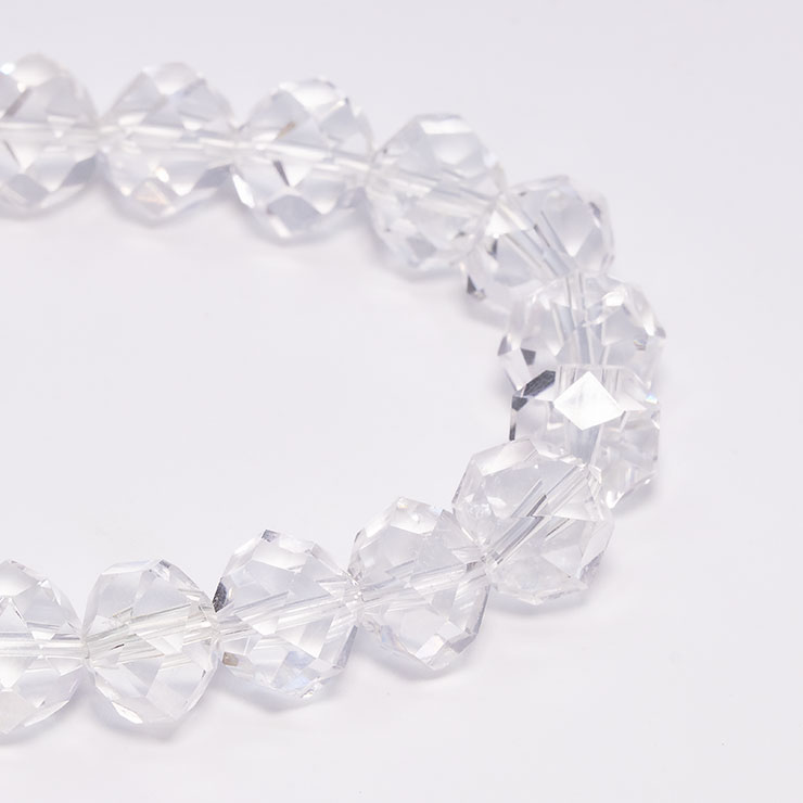 【石の日限定140,000円】【一点もの】山梨水晶SA 連摺り32面カット11mm シンプルブレスレット