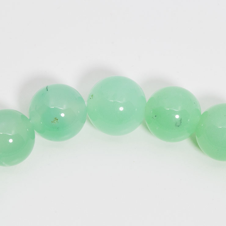 【一点もの】クリソプレーズ10mm シンプルブレスレット【鑑別書付き】