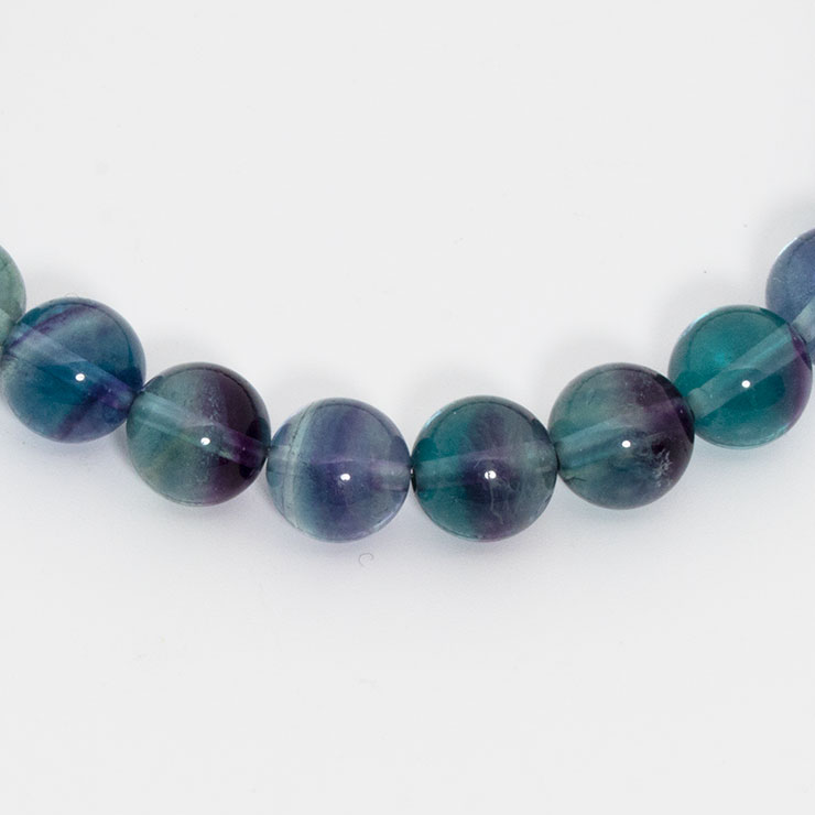 【一点もの】バイカラーフローライト8mm シンプルブレスレット【鑑別書付き】