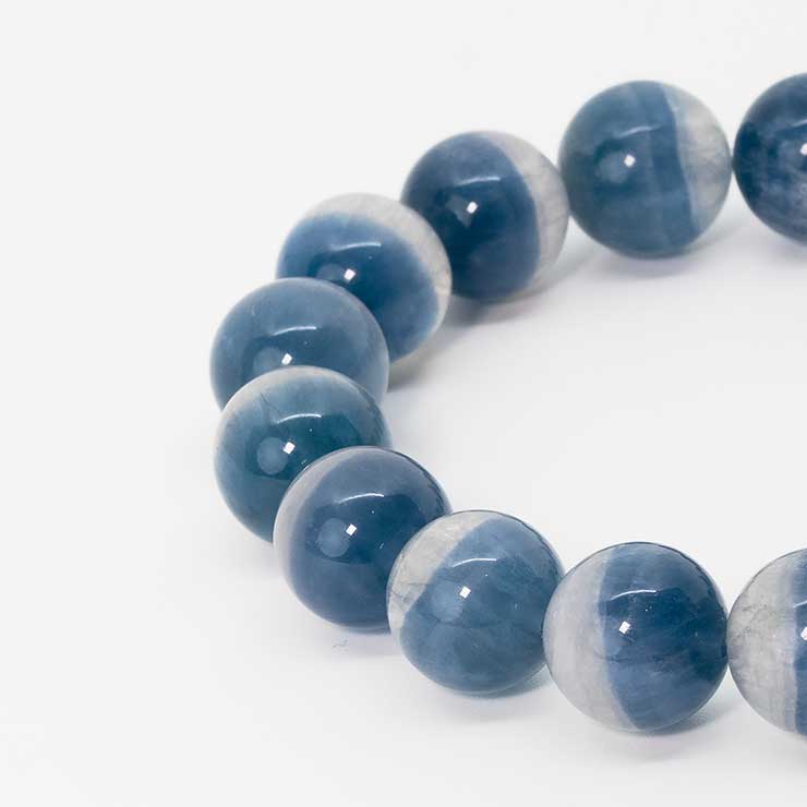 【一点もの】バイカラーフローライト12mm シンプルブレスレット【鑑別書付き】