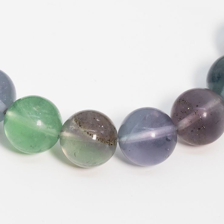 【一点もの】チャルコパイライトインフローライト10mm シンプルブレスレット