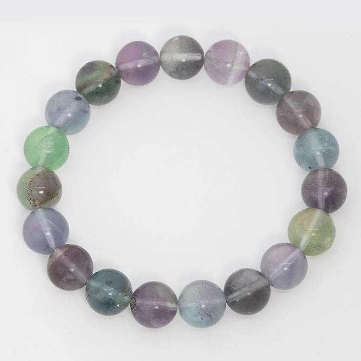【一点もの】チャルコパイライトインフローライト10mm シンプルブレスレット
