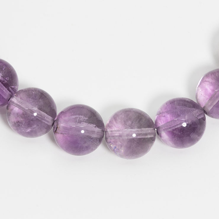 【一点もの】アイリスパープルフローライト10mm シンプルブレスレット【鑑別書付き】