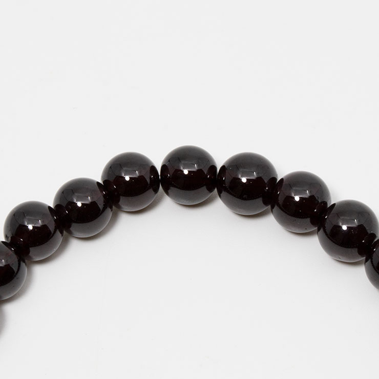 【一点もの】ガーネット8mm シンプルブレスレット【鑑別書付き】