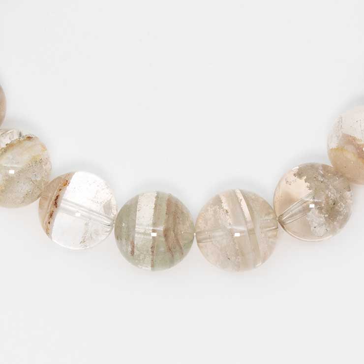 【一点もの】ガーデンクォーツ11mm シンプルブレスレット【鑑別書付き】