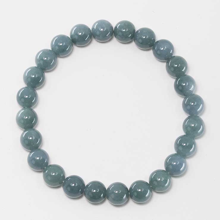 【一点もの】グアテマラ産翡翠7mm シンプルブレスレット【鑑別書付き】