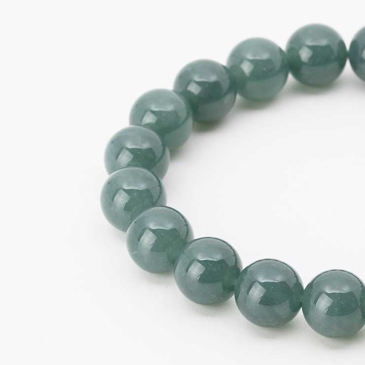 【一点もの】グアテマラ産翡翠10mm シンプルブレスレット【鑑別書付き】