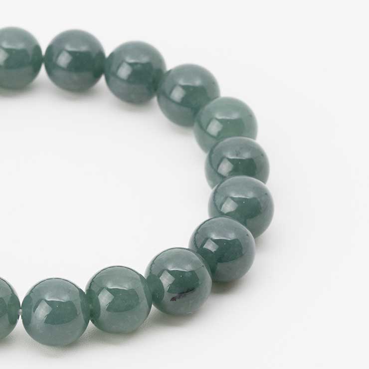 【一点もの】グアテマラ産翡翠10mm シンプルブレスレット【鑑別書付き】