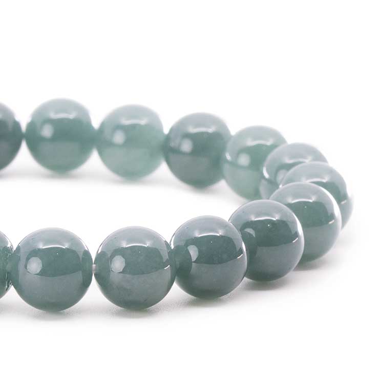 【一点もの】グアテマラ産翡翠10mm シンプルブレスレット【鑑別書付き】