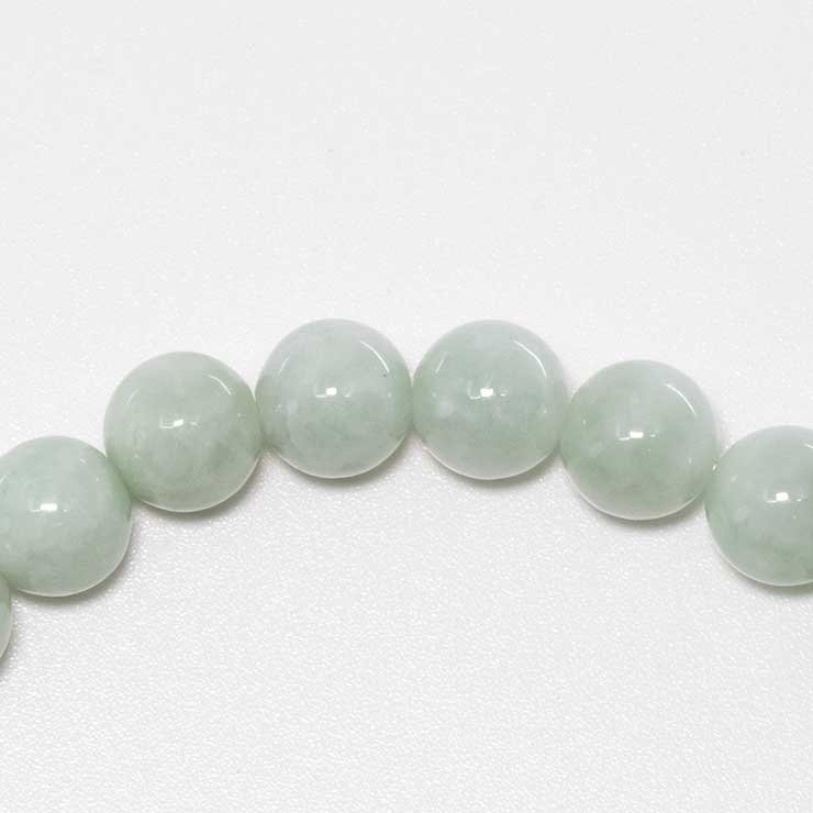 【一点もの】翡翠（ジェダイト）8mm シンプルブレスレット【鑑別書付き】
