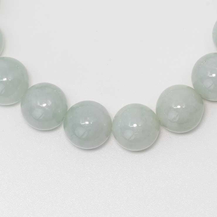 【一点もの】翡翠（ジェダイト）12mm シンプルブレスレット【鑑別書付き】