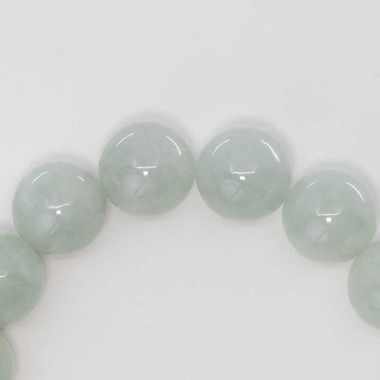 【一点もの】翡翠（ジェダイト）12mm シンプルブレスレット【鑑別書付き】