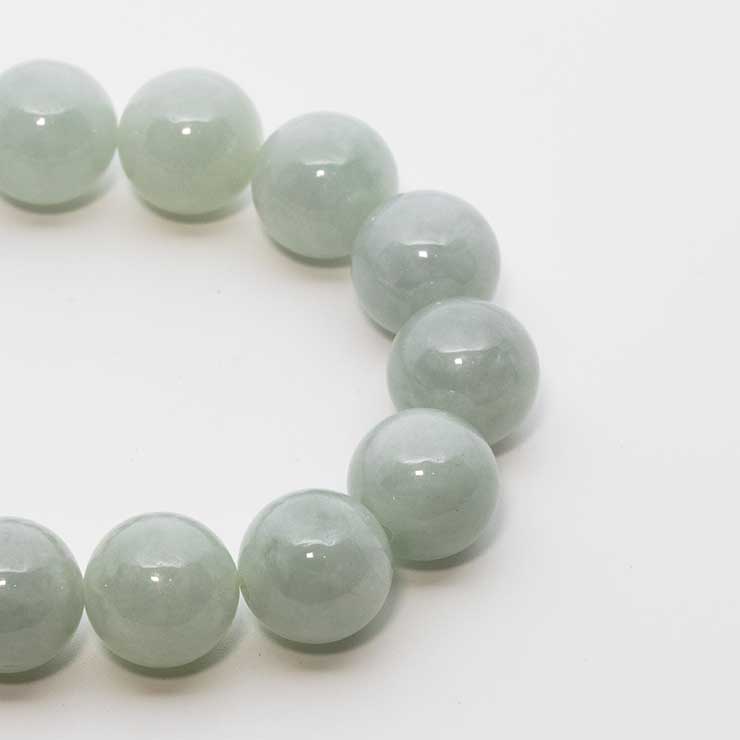 【一点もの】翡翠（ジェダイト）12mm シンプルブレスレット【鑑別書付き】