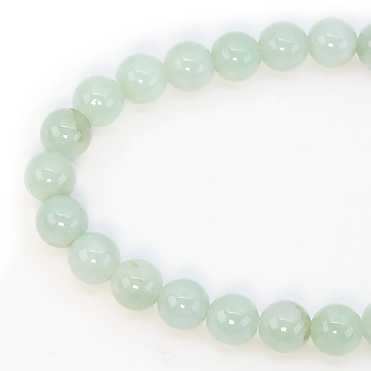 【一点もの】翡翠8mm シンプルブレスレット【鑑別書付き】