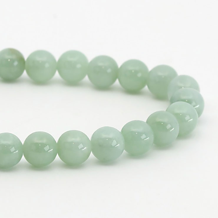 【一点もの】翡翠8mm シンプルブレスレット【鑑別書付き】