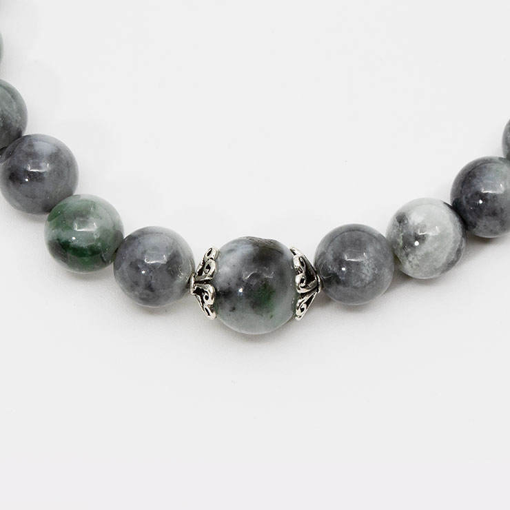 【一点もの】糸魚川翡翠 藍摺・千歳茶 デザインブレスレット