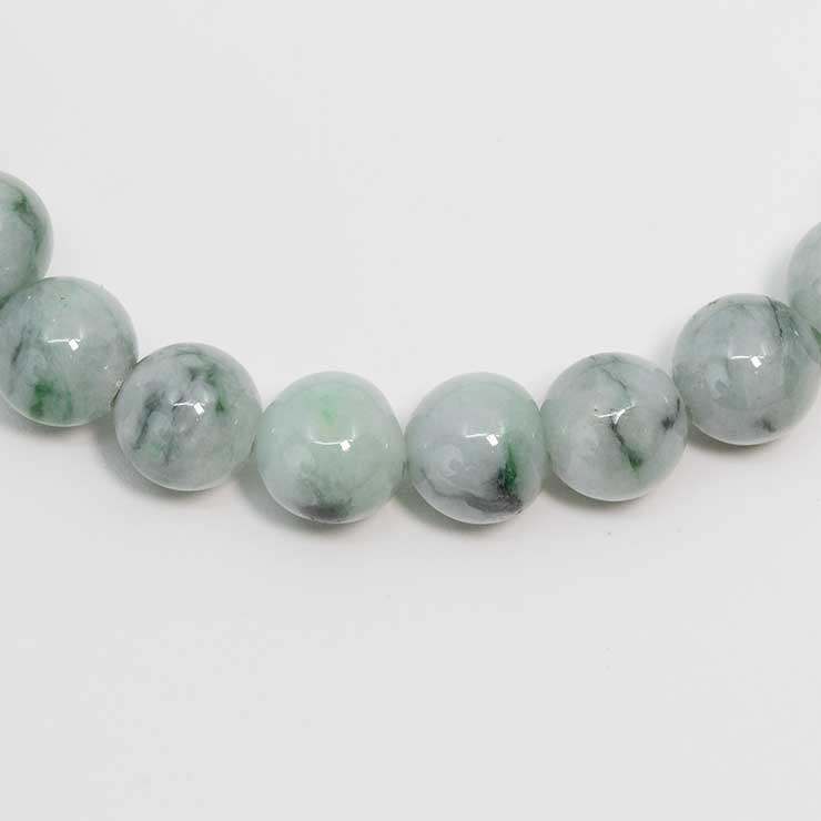 【一点もの】糸魚川翡翠7mm シンプルブレスレット【鑑別書付き】