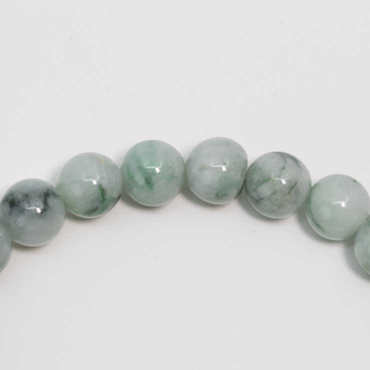 【一点もの】糸魚川翡翠7mm シンプルブレスレット【鑑別書付き】