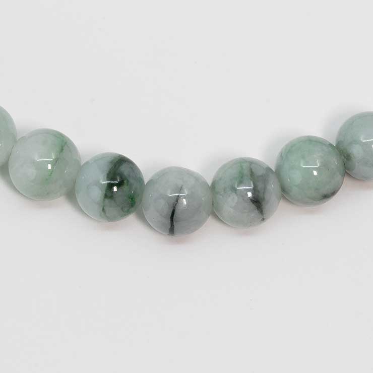 【一点もの】糸魚川翡翠7mm シンプルブレスレット【鑑別書付き】