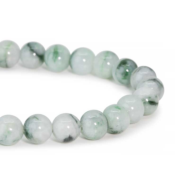 【一点もの】糸魚川翡翠7mm シンプルブレスレット【鑑別書付き】