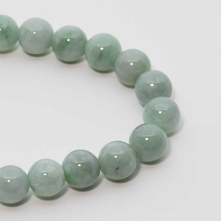 【一点もの】糸魚川翡翠8mm シンプルブレスレット【鑑別書付き】