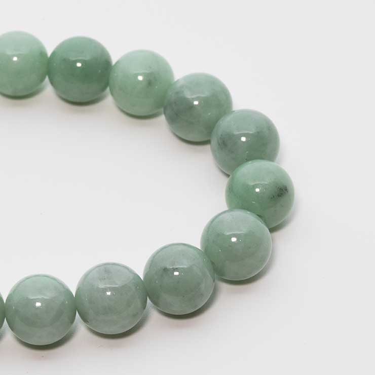 【一点もの】糸魚川翡翠10mm シンプルブレスレット【鑑別書付き】