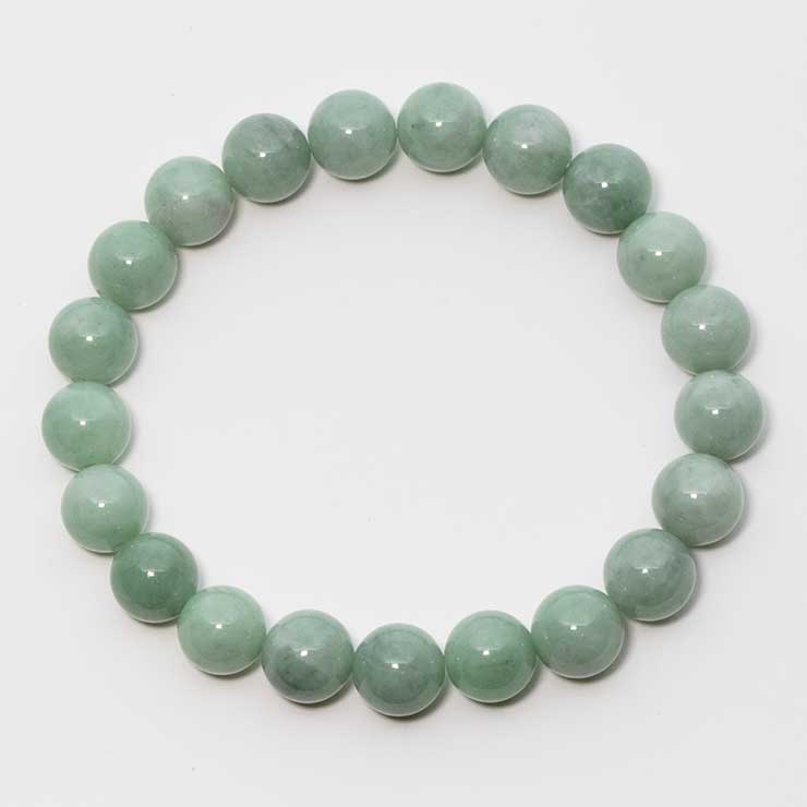 【一点もの】糸魚川翡翠10mm シンプルブレスレット【鑑別書付き】