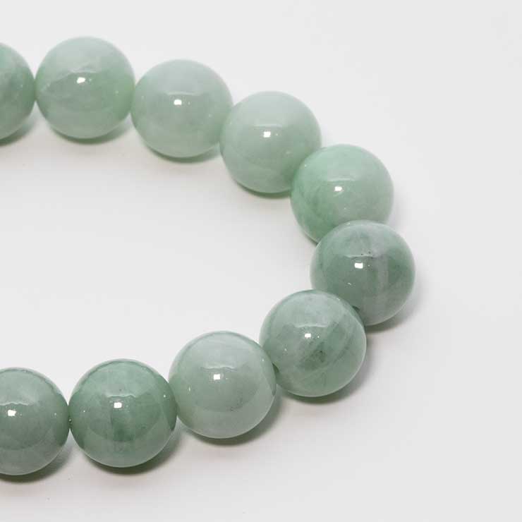 【一点もの】糸魚川翡翠12mm シンプルブレスレット【鑑別書付き】