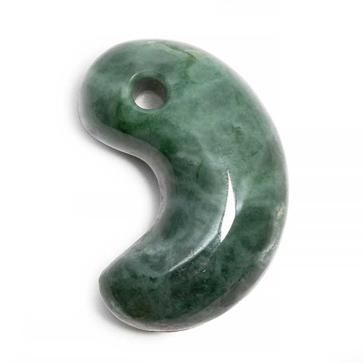 【一点もの】勾玉 糸魚川翡翠34mm【鑑別書付き】