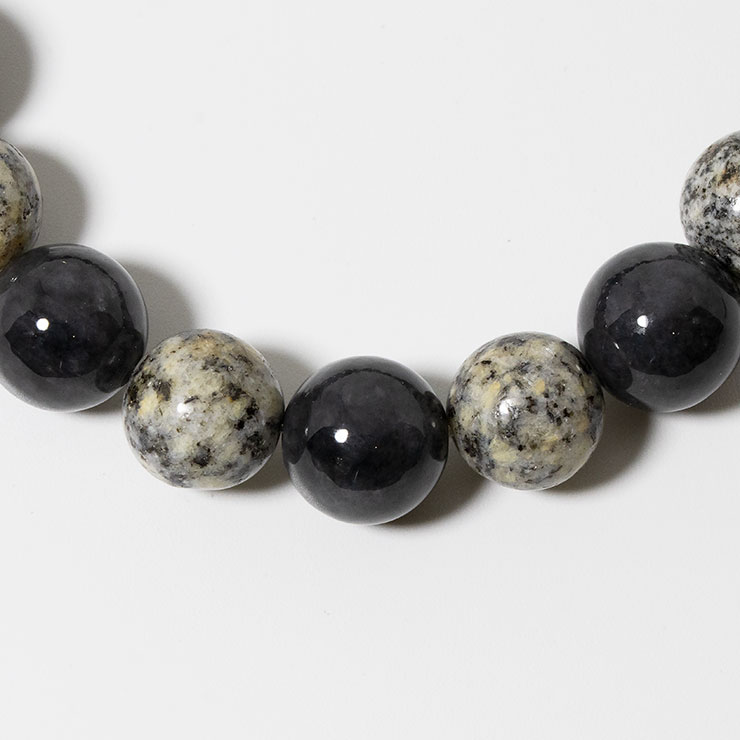 【一点もの】黒翡翠・鞍馬石 デザインブレスレット